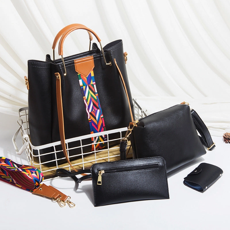 4Pcs PU Clutch Retro Trend Ladies Bag Handbag