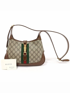 636706 GG Supreme Canvas Gold Plated Jackie 1961 Small Shoulder Bag