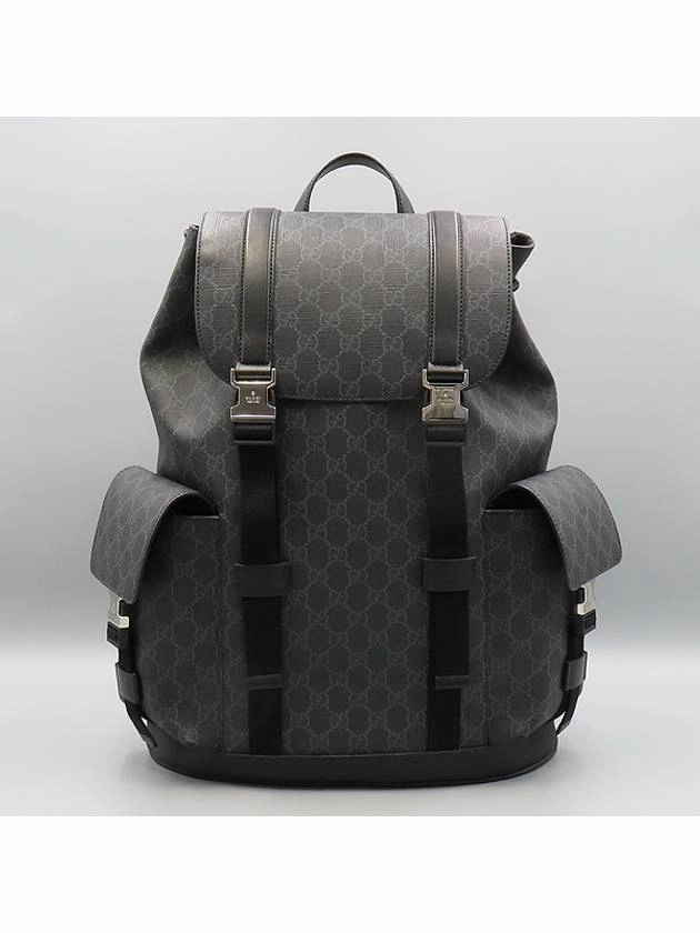792080 Black GG Logo Supreme Canvas Men s Backpack