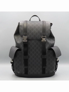 792080 Black GG Logo Supreme Canvas Men s Backpack