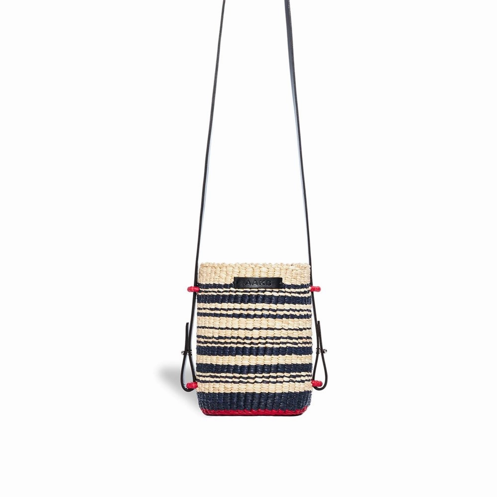 AAKS Lisi Stripe bucket silhouette cross-body bag