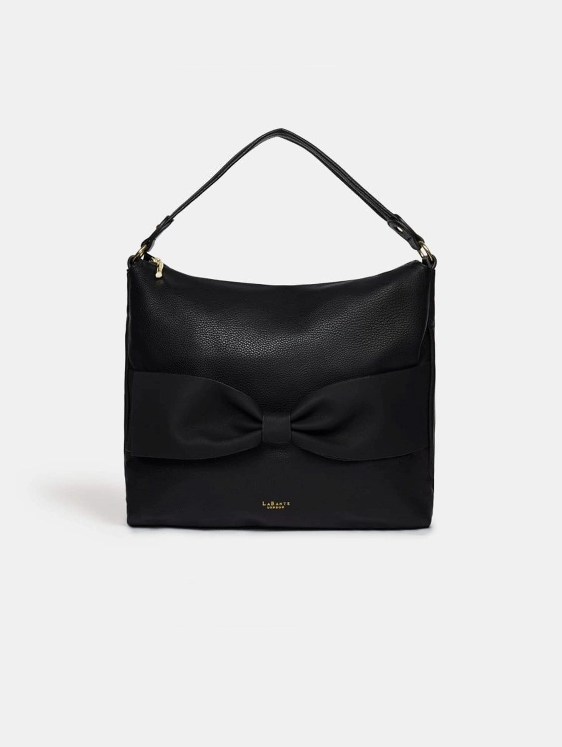 Abelia Vegan Leather Hobo Bag | Black