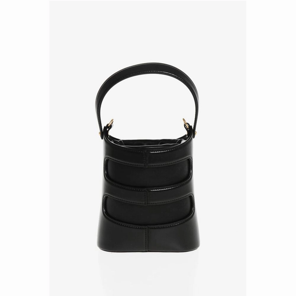 Alexander McQueen Leather THE RISE Mini Bucket Bag with Shoulder Chain