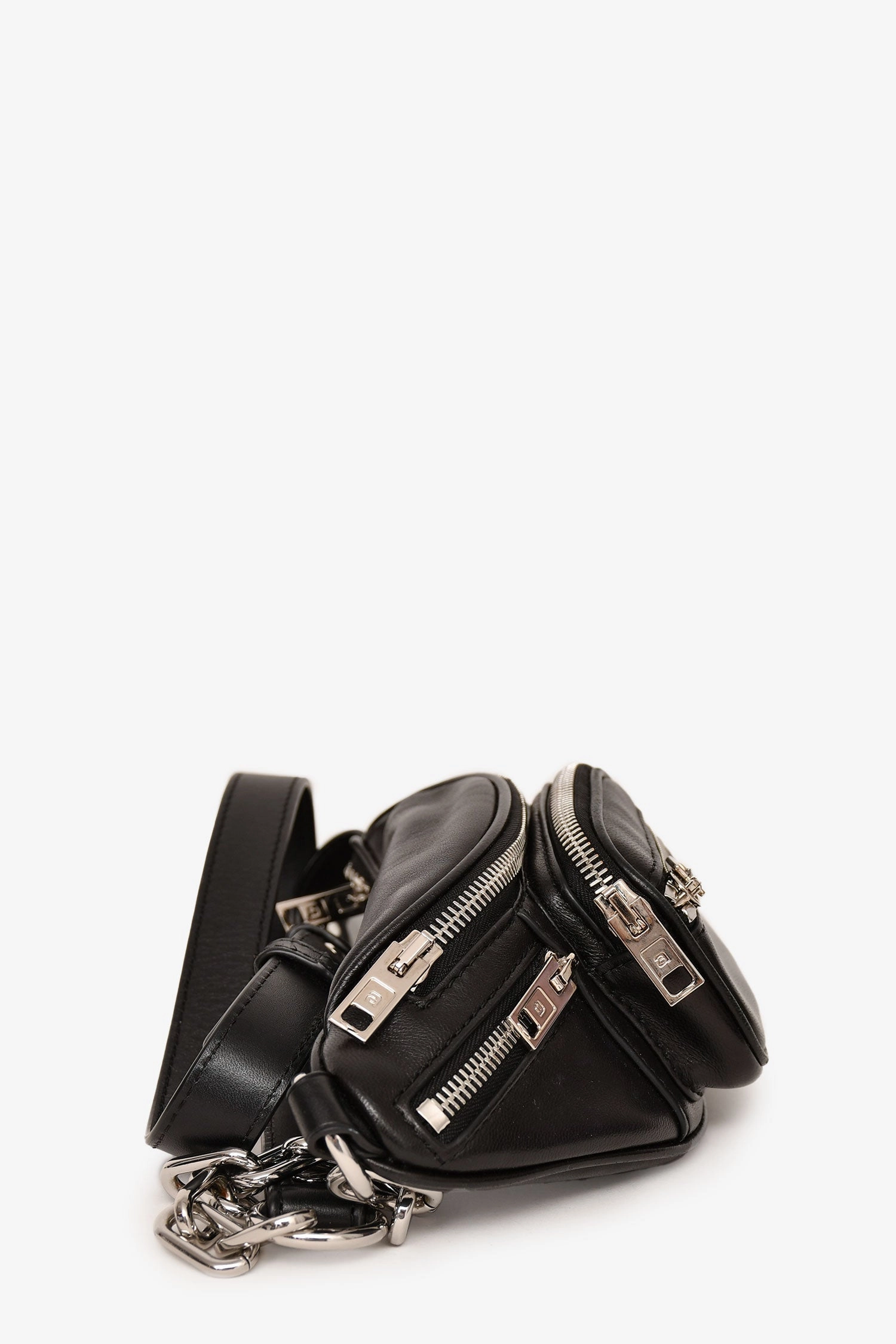 Alexander Wang Black Leather Mini Attico Belt Bag