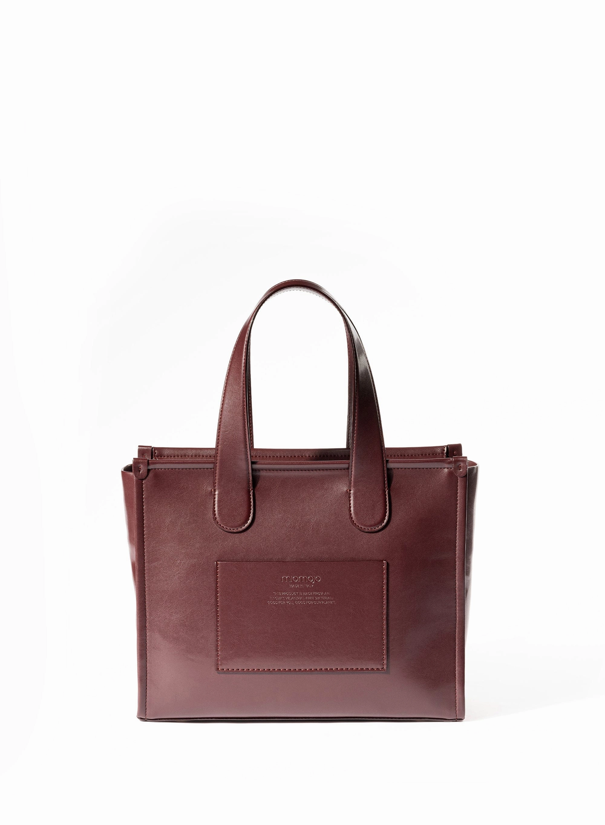 Alma L Apple Leather Vegan Tote Bag | Plum