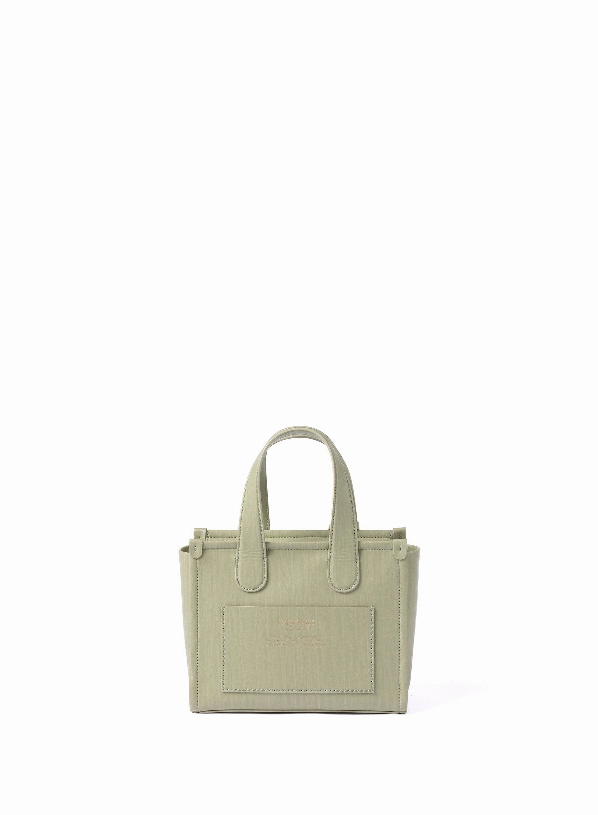 Alma M Bamboo Leather Vegan Tote Bag | Light Green