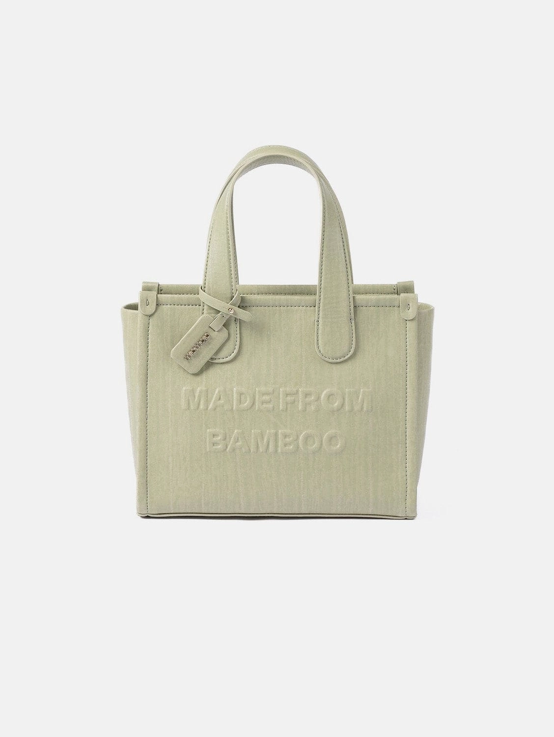 Alma M Bamboo Leather Vegan Tote Bag | Light Green