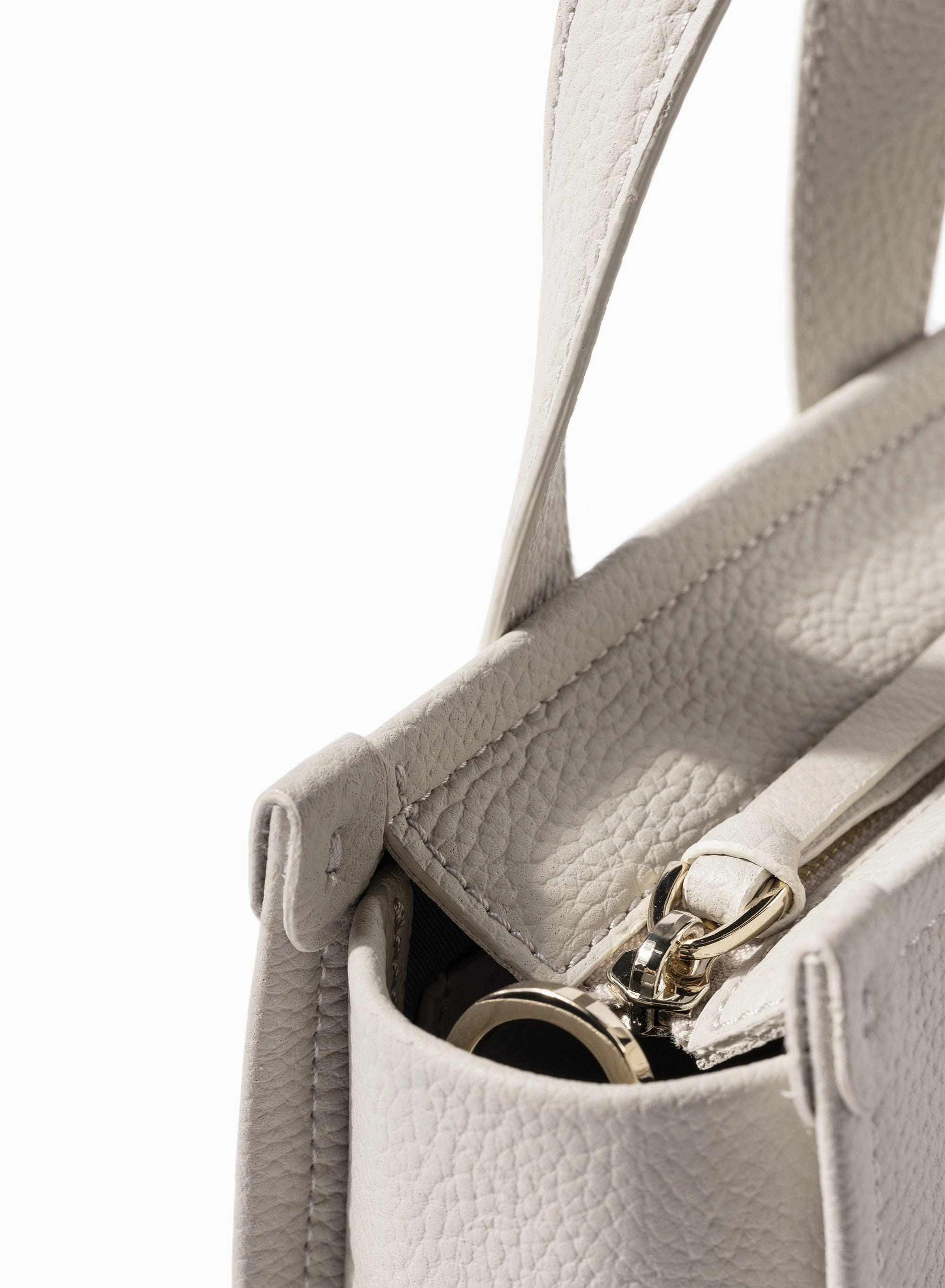 Alma S Apple Leather Vegan Tote Bag | Cloud