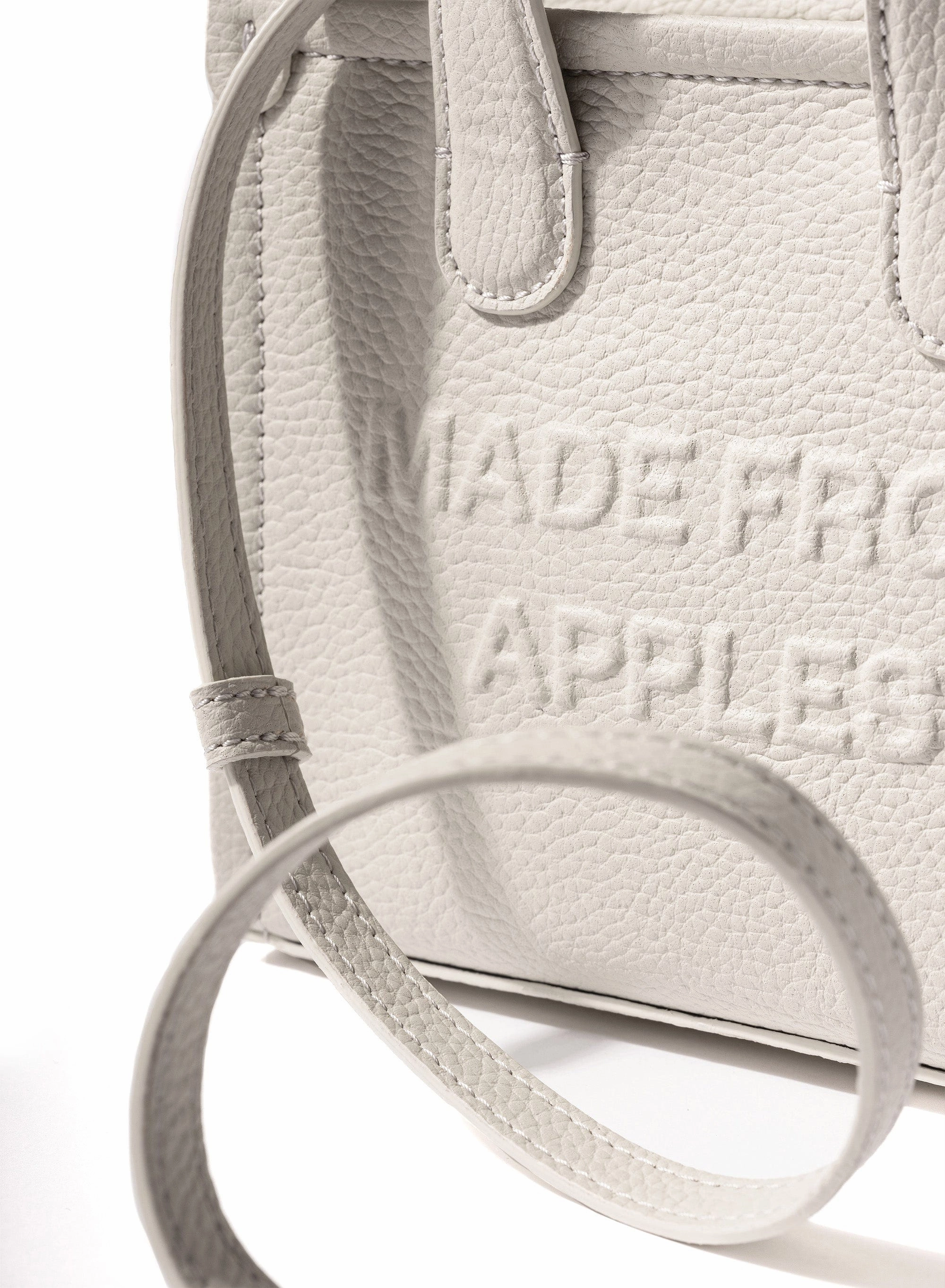 Alma S Apple Leather Vegan Tote Bag | Cloud