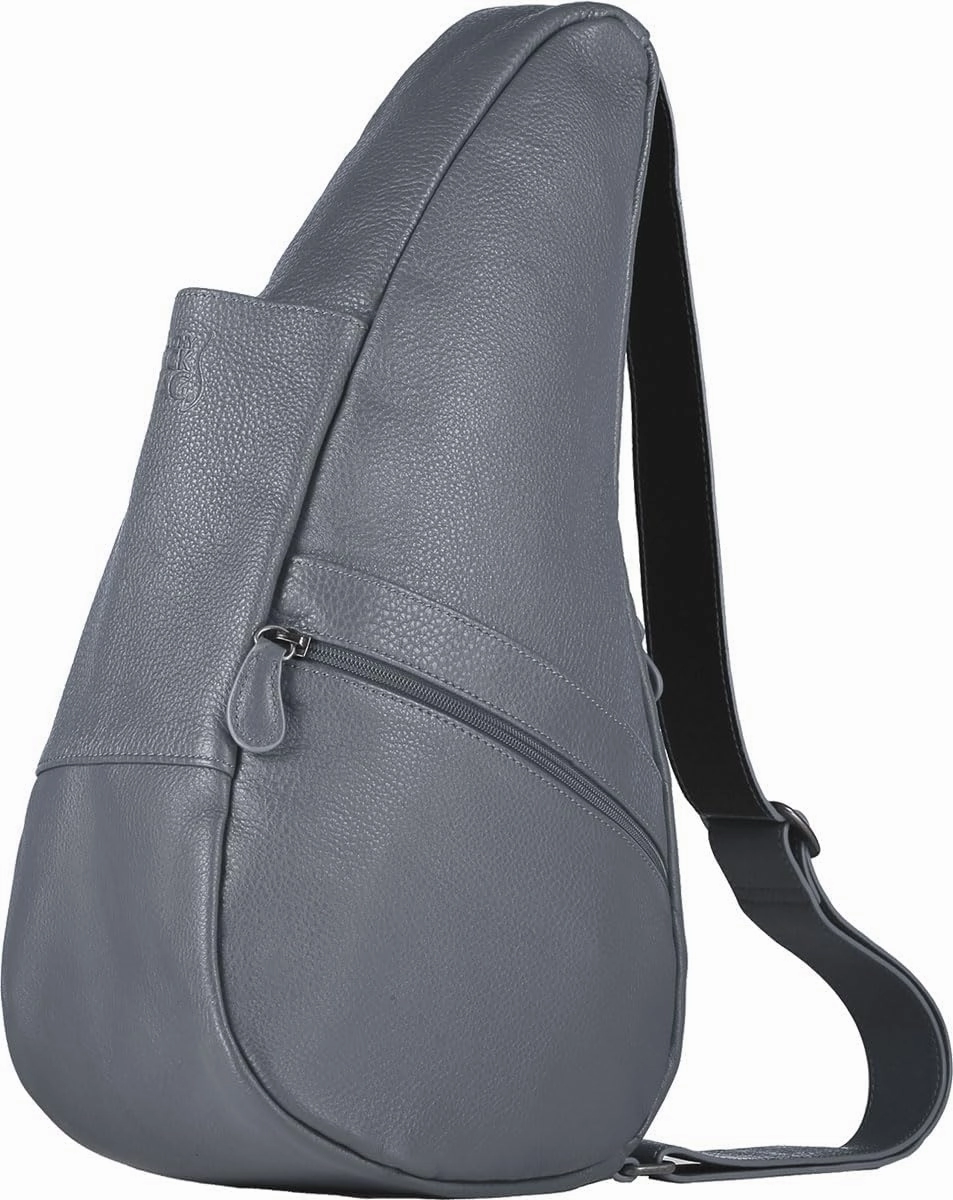 AmeriBag 15" Leather Crossbody Sling Healthy Back Bag