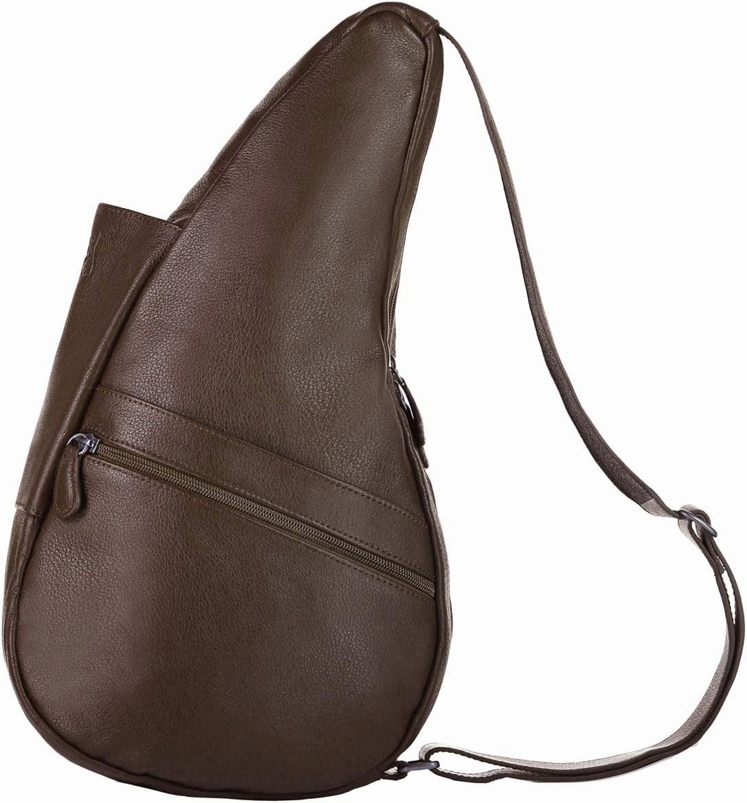 AmeriBag 17" Leather Crossbody Sling Healthy Back Bag