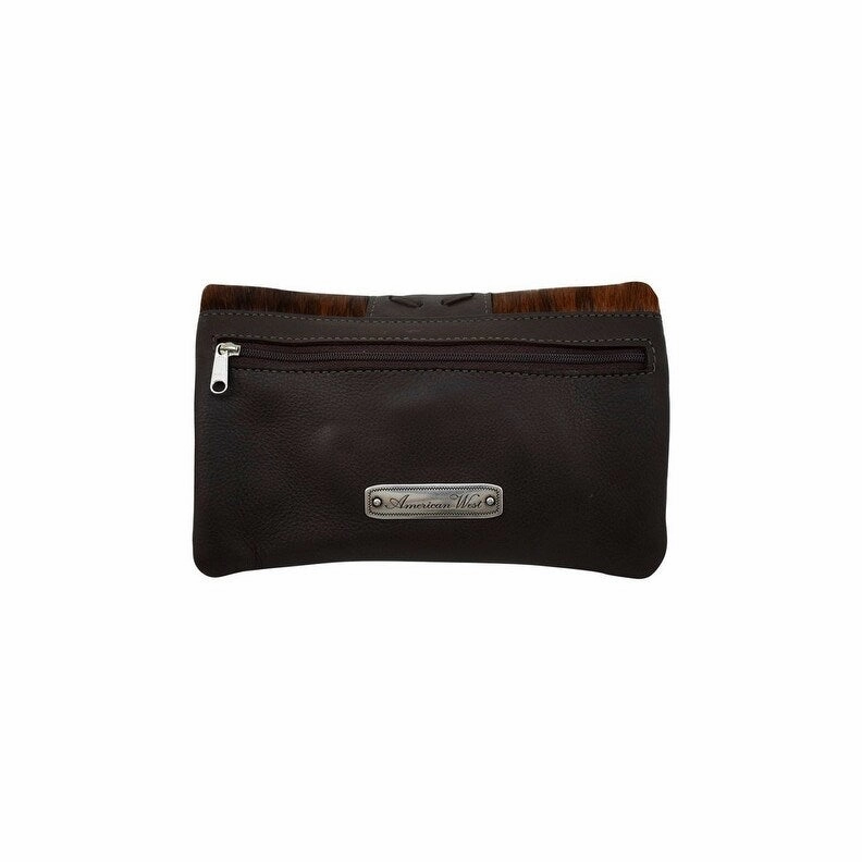 American West Western Handbag Grab N Go Crossbody Black Tooled 7720078 - 8.5 x 5 x 2