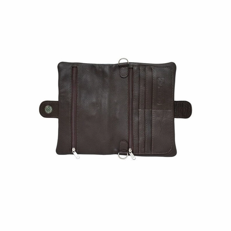 American West Western Handbag Grab N Go Crossbody Black Tooled 7720078 - 8.5 x 5 x 2