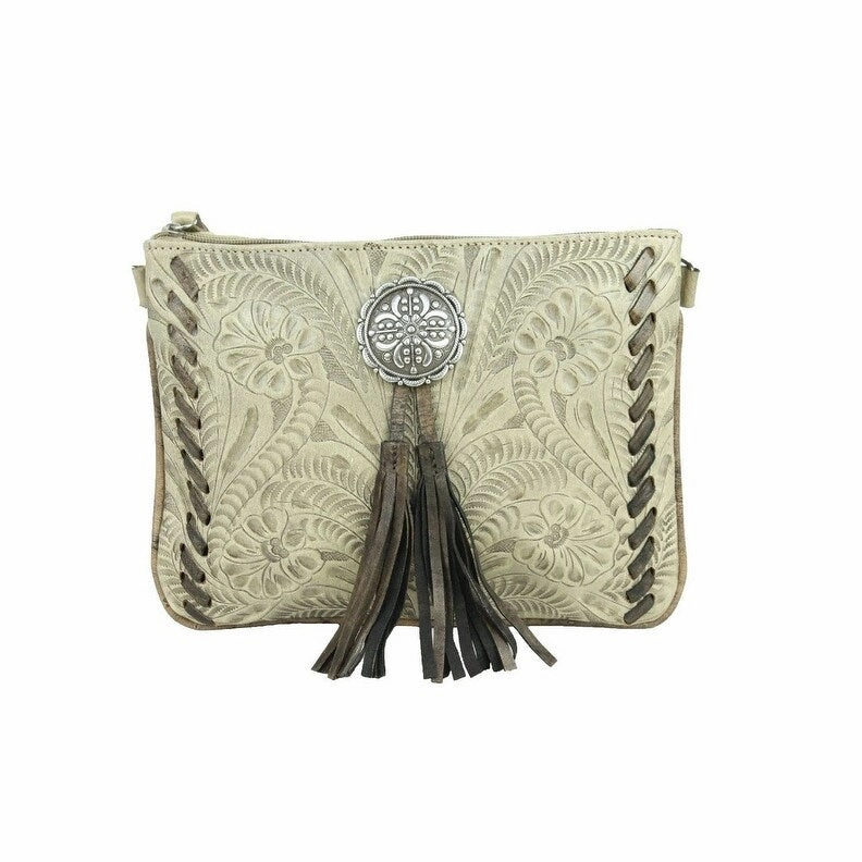 American West Western Handbag Lariats & Lace Crossbody Sand 7352789 - 9.5 x 7 x 3