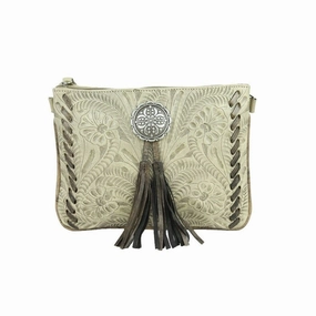 American West Western Handbag Lariats & Lace Crossbody Sand 7352789 - 9.5 x 7 x 3