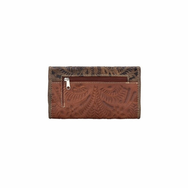 American West Western Wallet Womens Desert Wildflower Brown 5683282 - 7.5 x 4