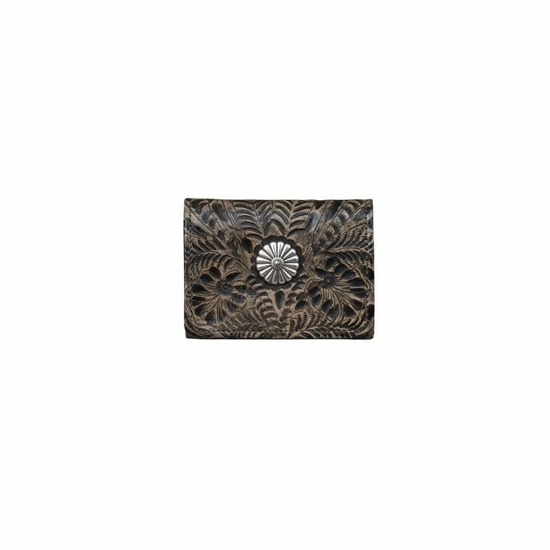 American West Western Wallet Womens Trifold 5 x 3.75 Charcoal 6783882 - 5 x 3.75