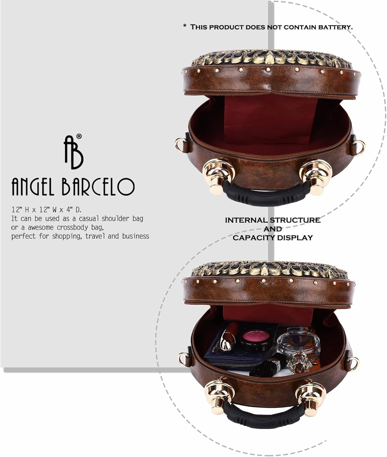 Angel Barcelo Crossbody Purse and Handbags for Women Fashion Ladies Shoulder Bag