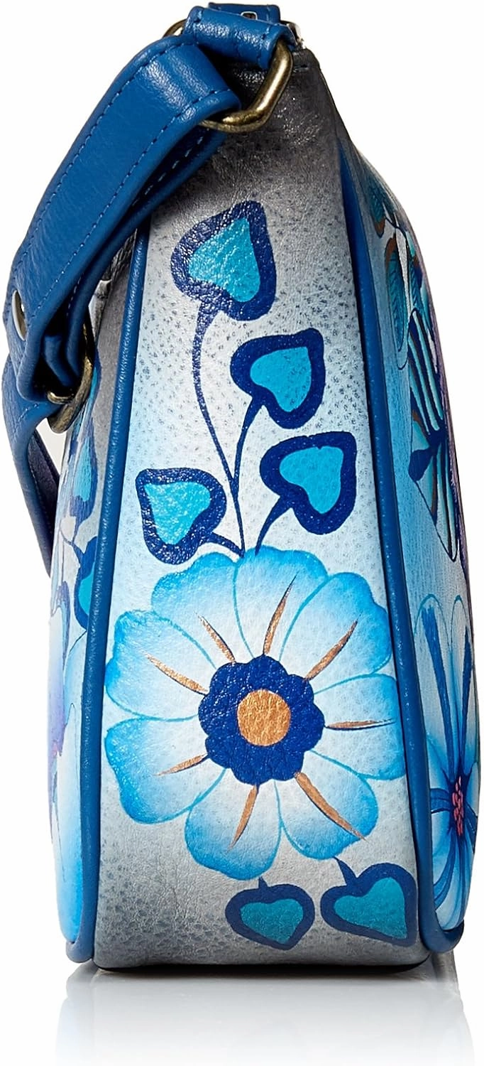 Anna by Anuschka Hand Painted Leather Women's Mini Wide Crossbody