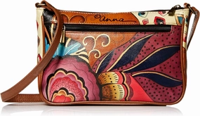Anna by Anuschka Hand Painted Leather Women's Mini Wide Crossbody