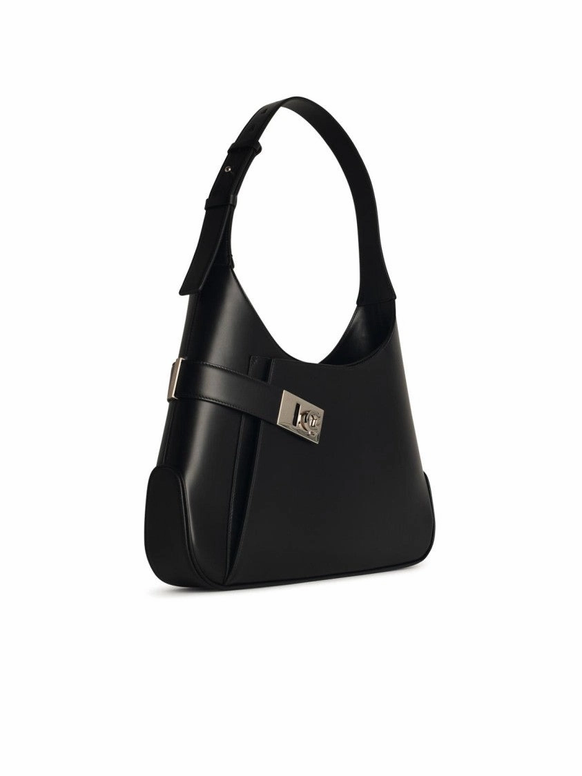 Arch' Black Matte Leather Bag
