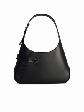 Arch' Black Matte Leather Bag