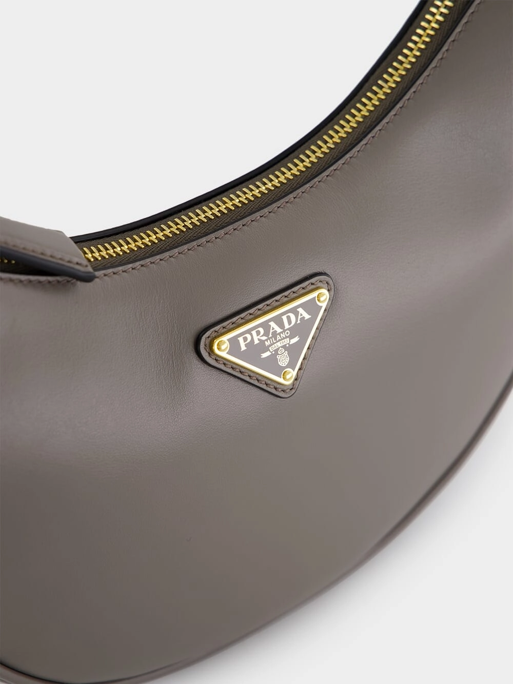 Argilla Grey Arqu Small Leather Bag