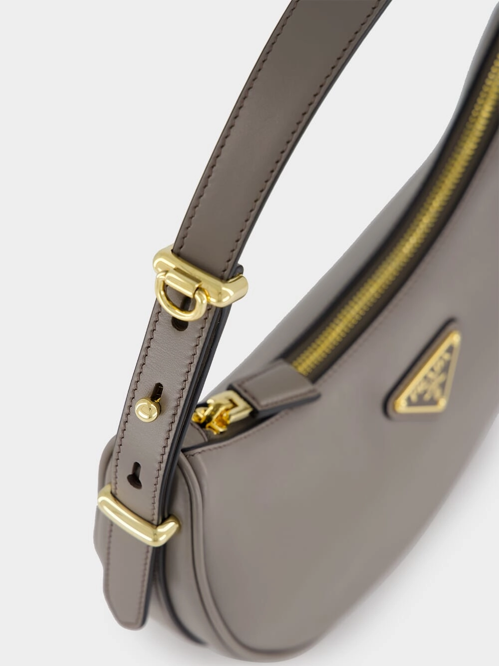 Argilla Grey Arqu Small Leather Bag