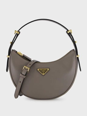 Argilla Grey Arqu Small Leather Bag
