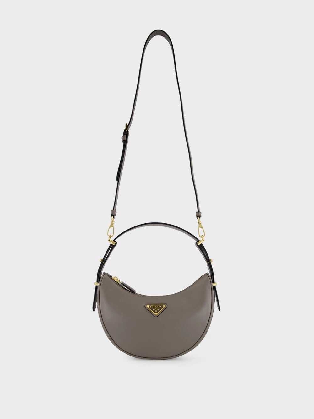 Argilla Grey Arqu Small Leather Bag