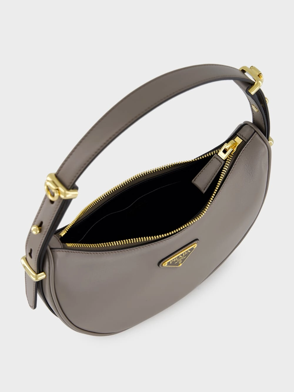 Argilla Grey Arqu Small Leather Bag