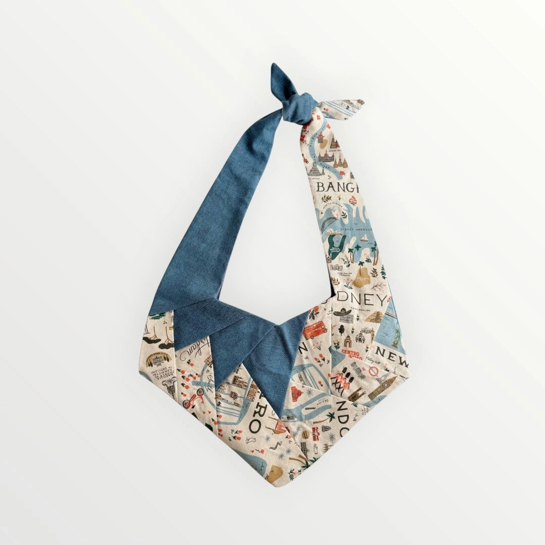 Around The World Origami-Inspired Heart Bag