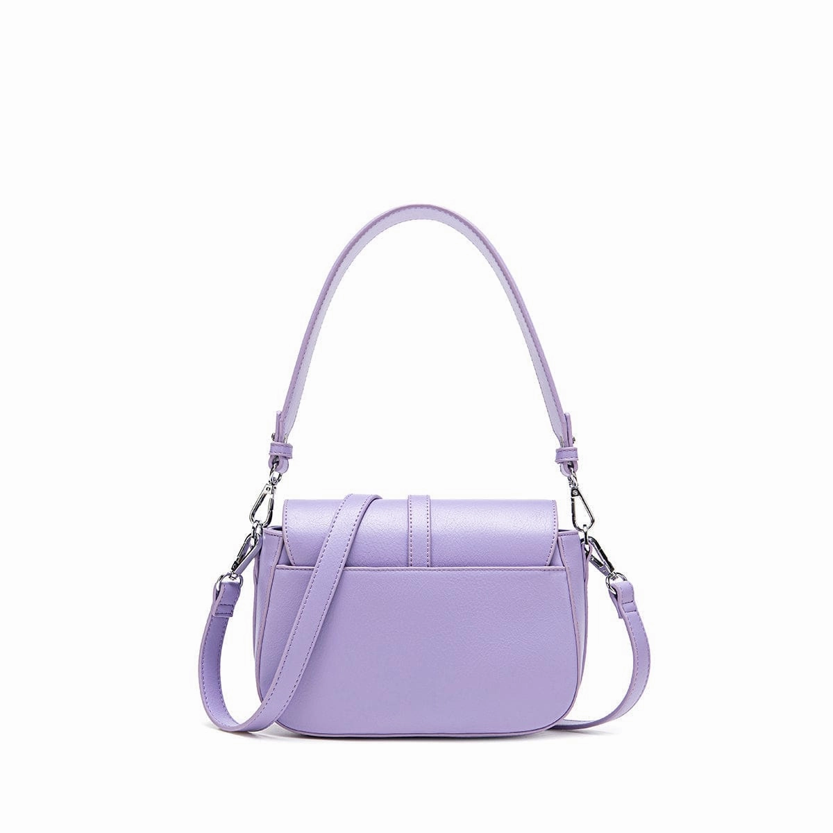 Athena Vegan Leather Saddle Bag | Lavender