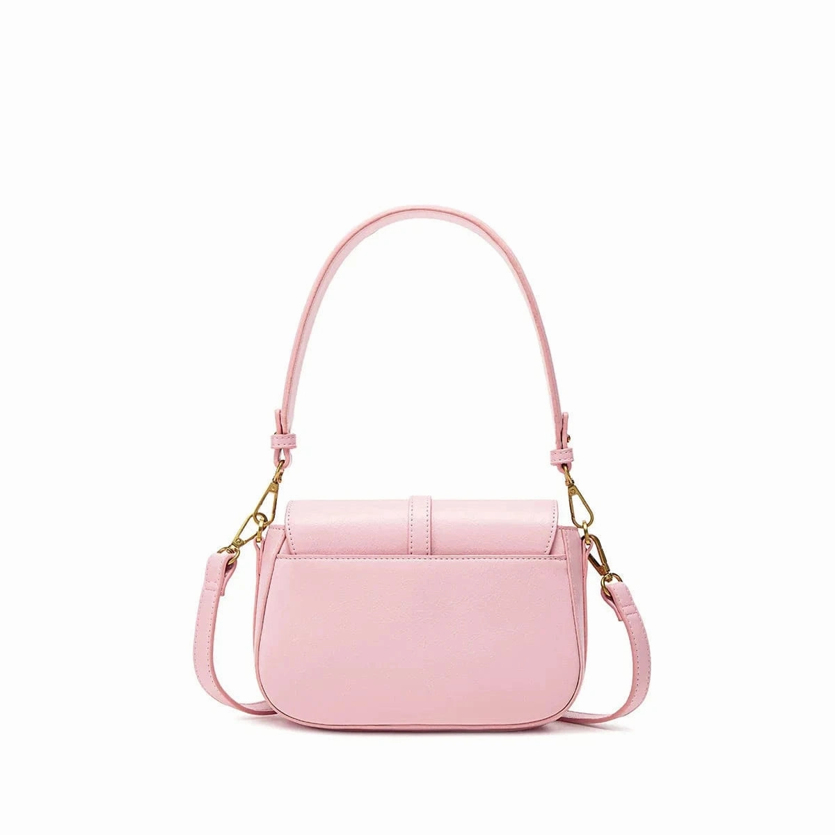 Athena Vegan Leather Saddle Bag | Light Pink