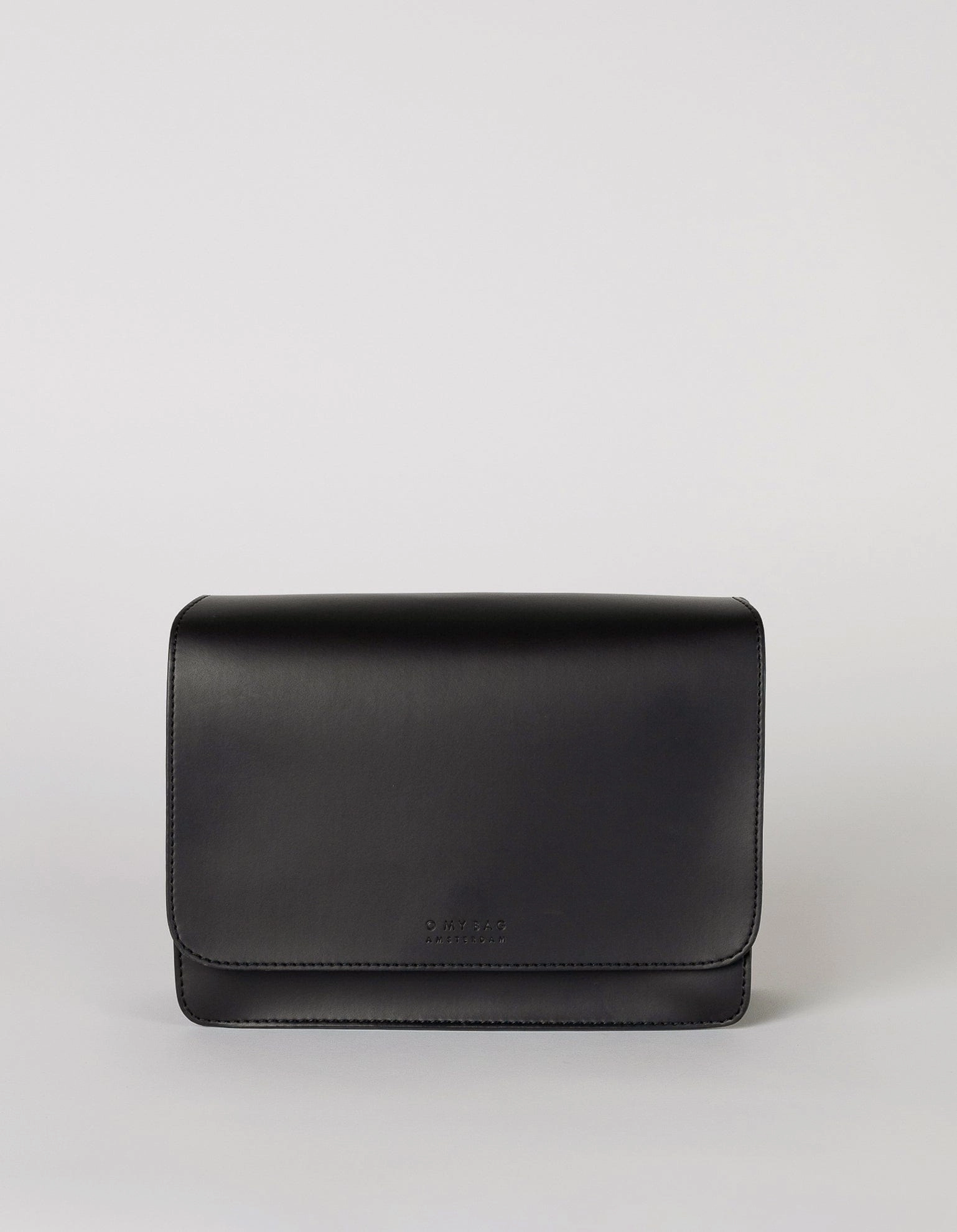 Audrey Apple Leather Vegan Crossbody | Black