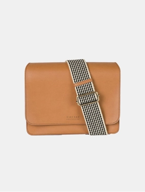 Audrey Apple Leather Vegan Crossbody | Brown