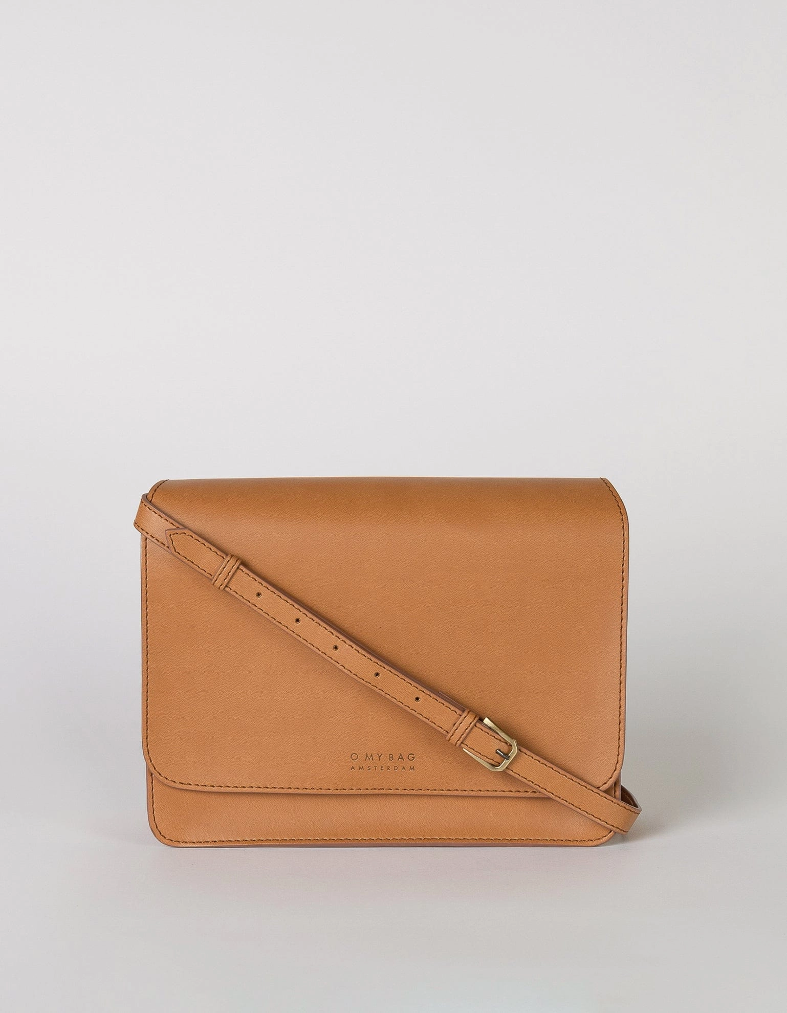Audrey Apple Leather Vegan Crossbody | Brown