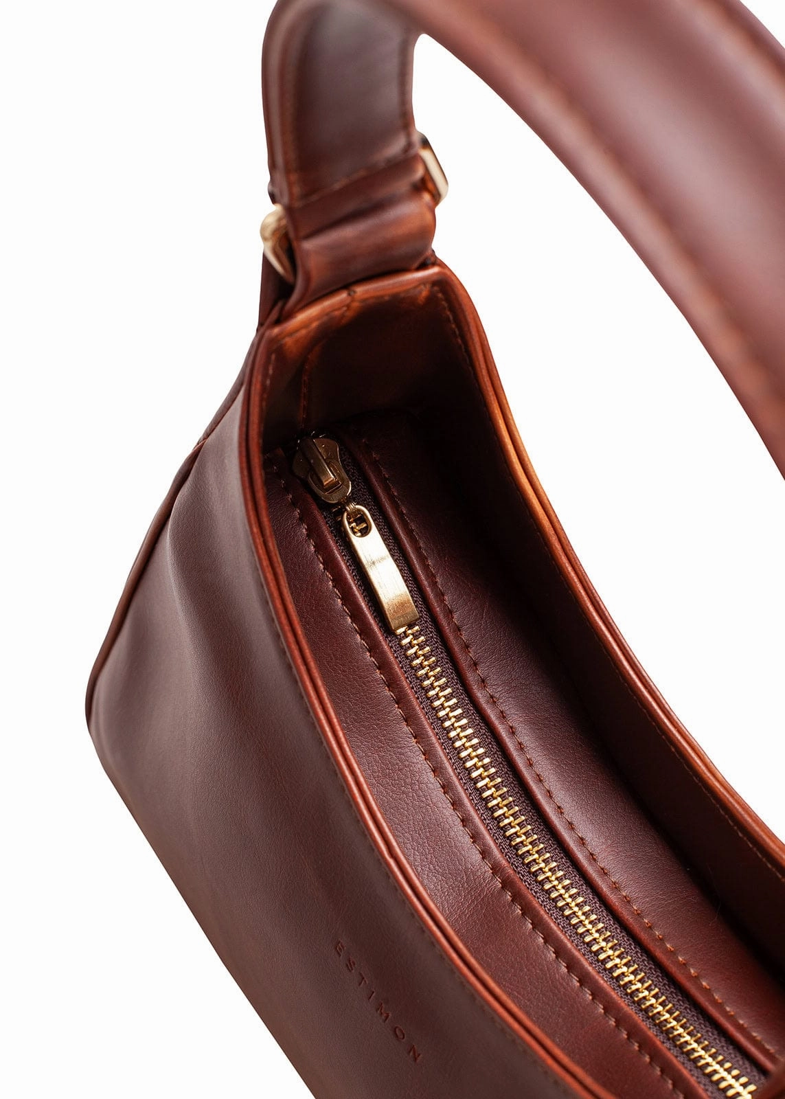 Audrey Vegan Corn Leather Shoulder Bag | Matte Brown