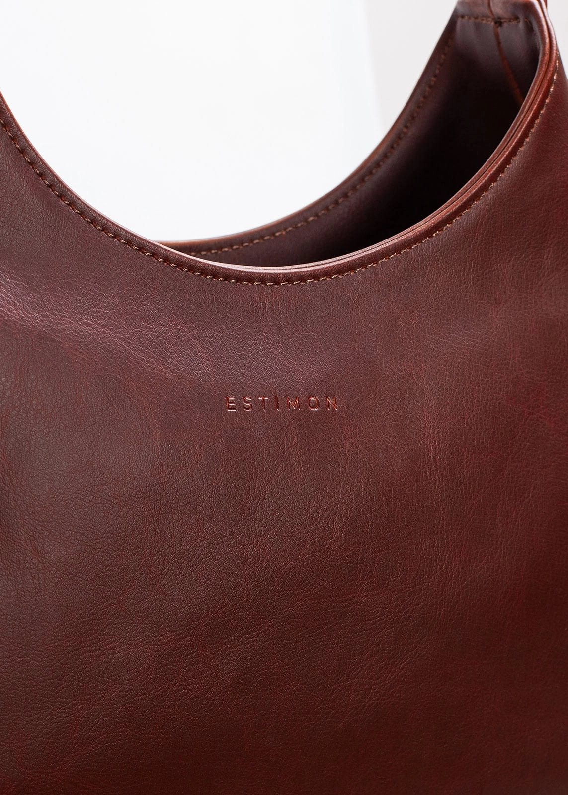 Audrey Vegan Corn Leather Shoulder Bag | Matte Brown