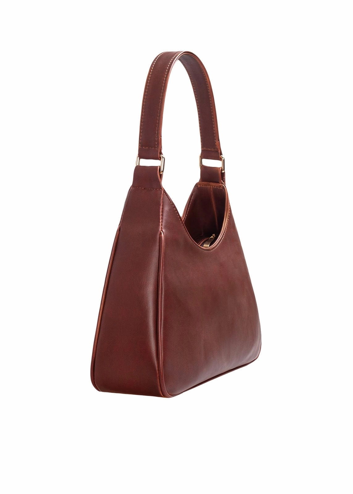 Audrey Vegan Corn Leather Shoulder Bag | Matte Brown