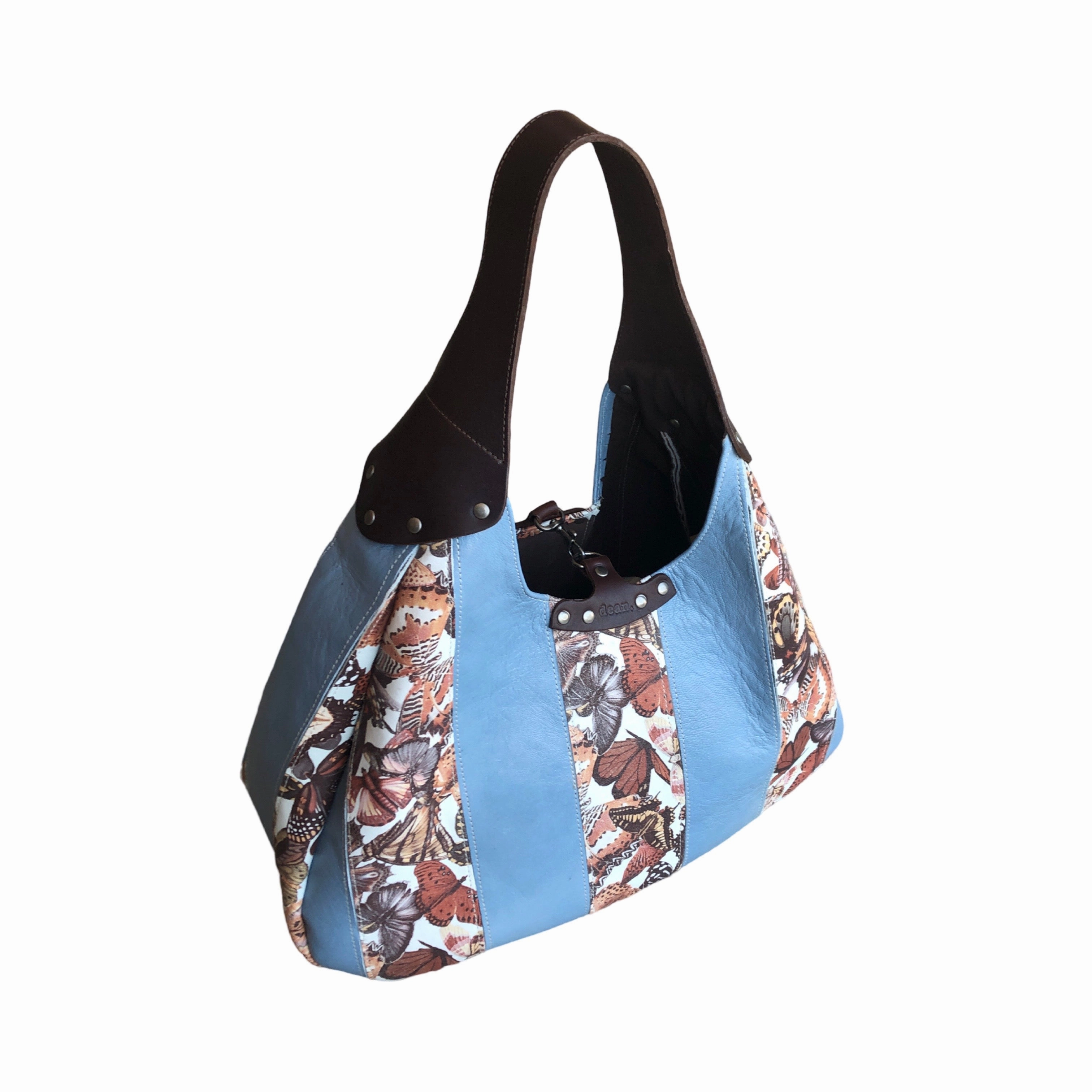 B23  butterfly & floral striped