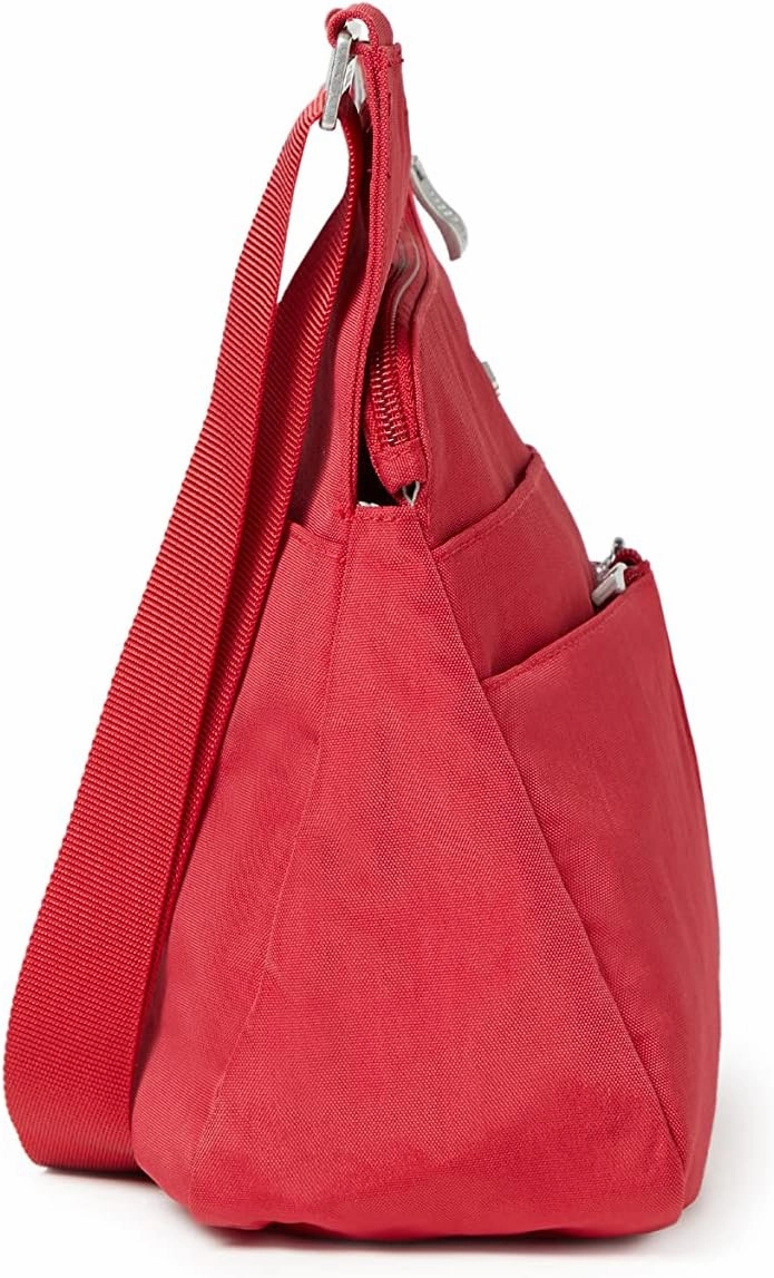 Baggallini Cross Over Crossbody Women 11x8.5 Medium Travel Bag Lightweight Water-Resistant Nylon Organized Handbag Purse
