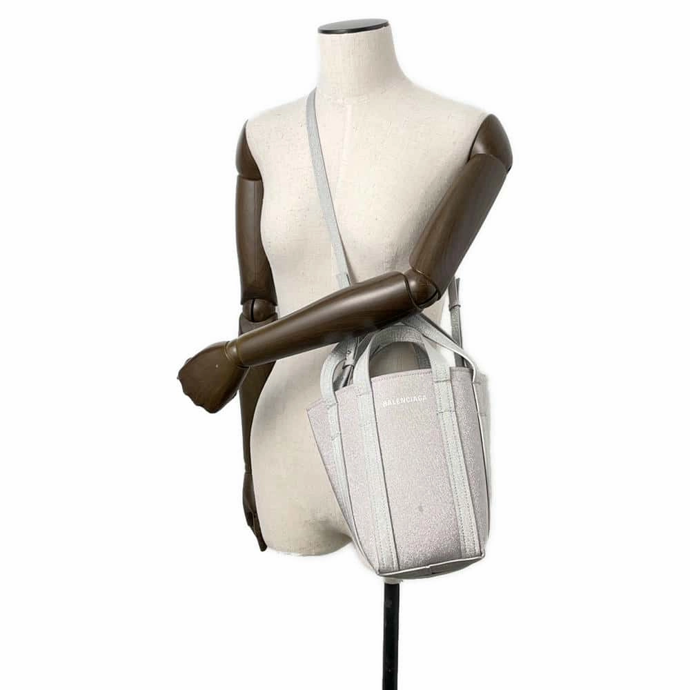 BALENCIAGA Everyday North South Shoulder Silver672793 Coating canvas Size XS