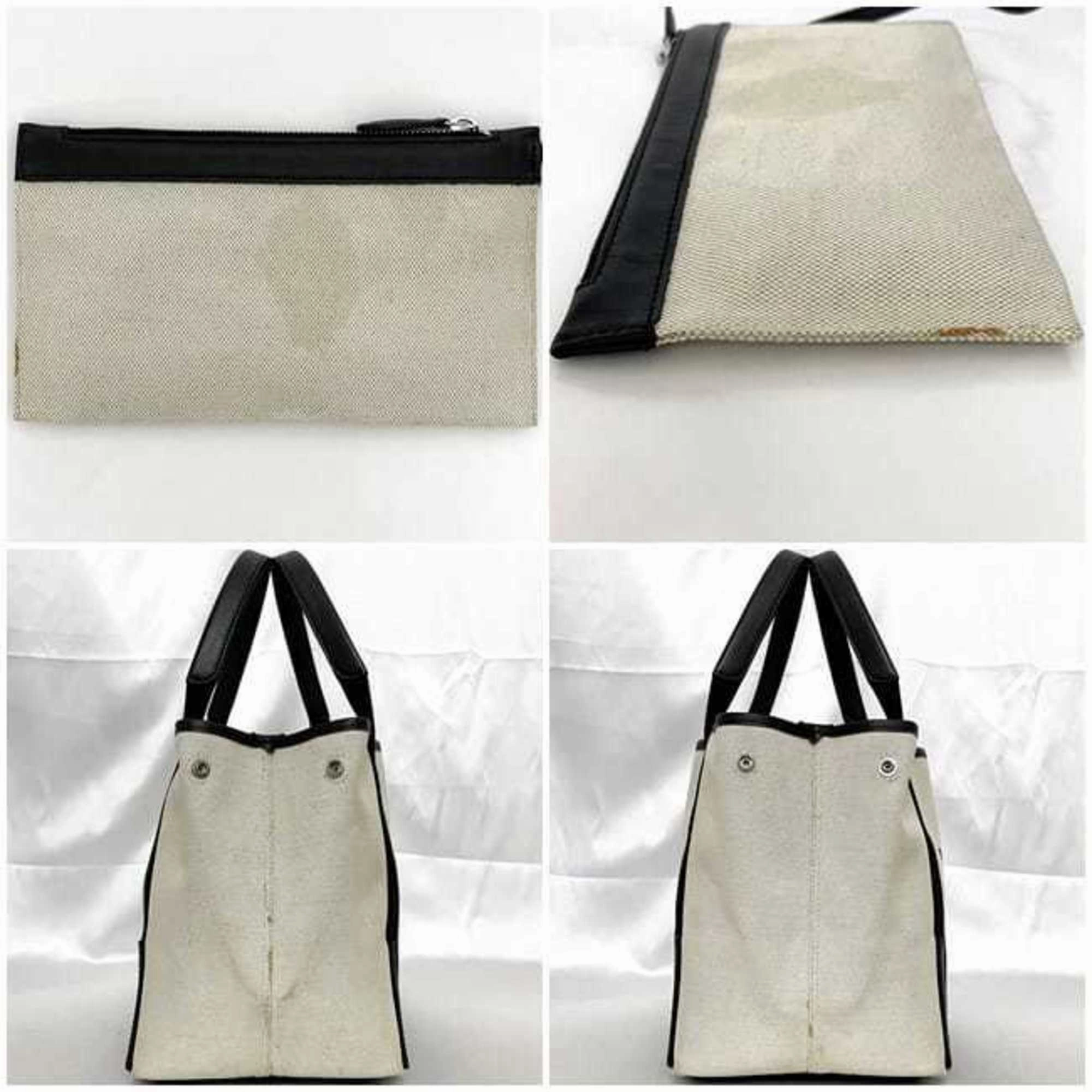 Balenciaga ivory Canvas Leather Tote Bag (Pre-Owned)