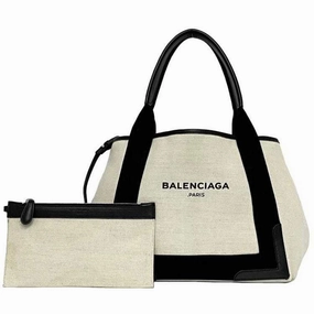 Balenciaga ivory Canvas Leather Tote Bag (Pre-Owned)