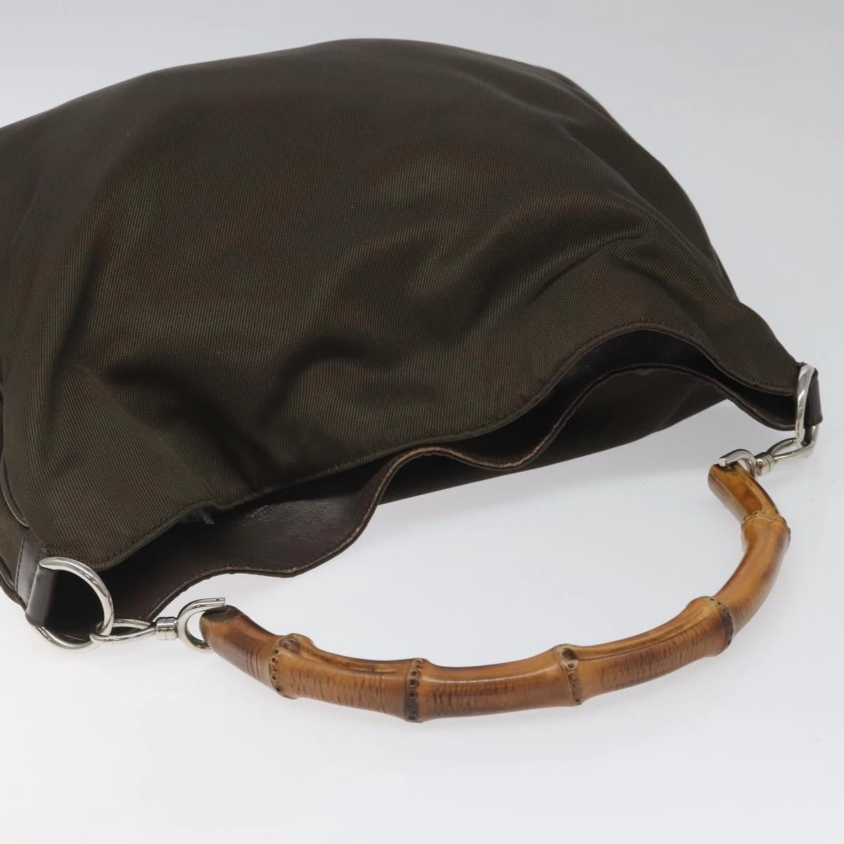 Bamboo Synthetic Shoulder Bag with Strap