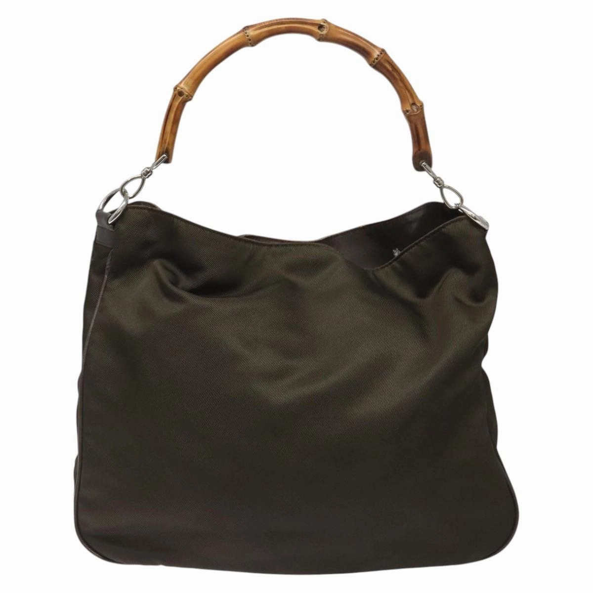 Bamboo Synthetic Shoulder Bag with Strap