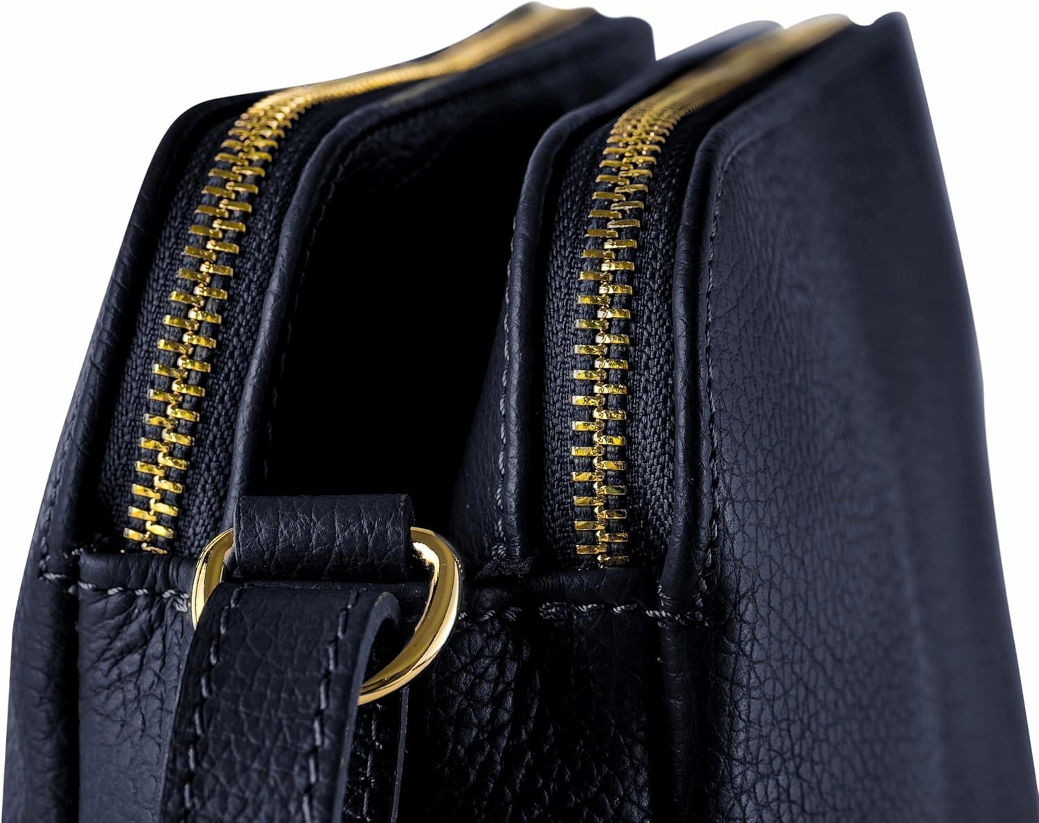 Baroncelli Crossbody Bag Made in Italy with Long Stripe Genuine Italian Soft Leather