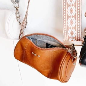 Bellamy Barrel Bag In Brown