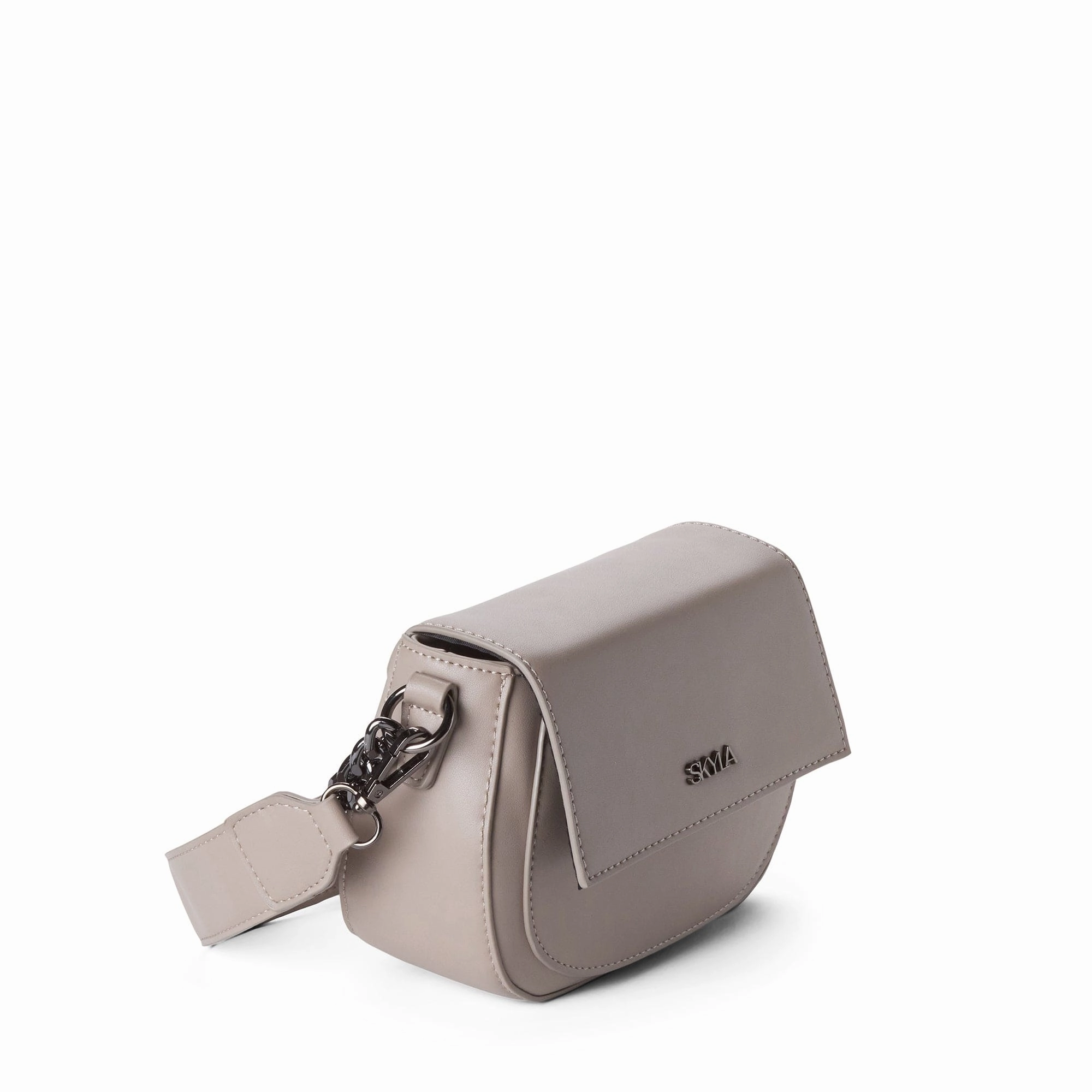 Billie Vegan Leather Crossbody Bag | Stone Grey